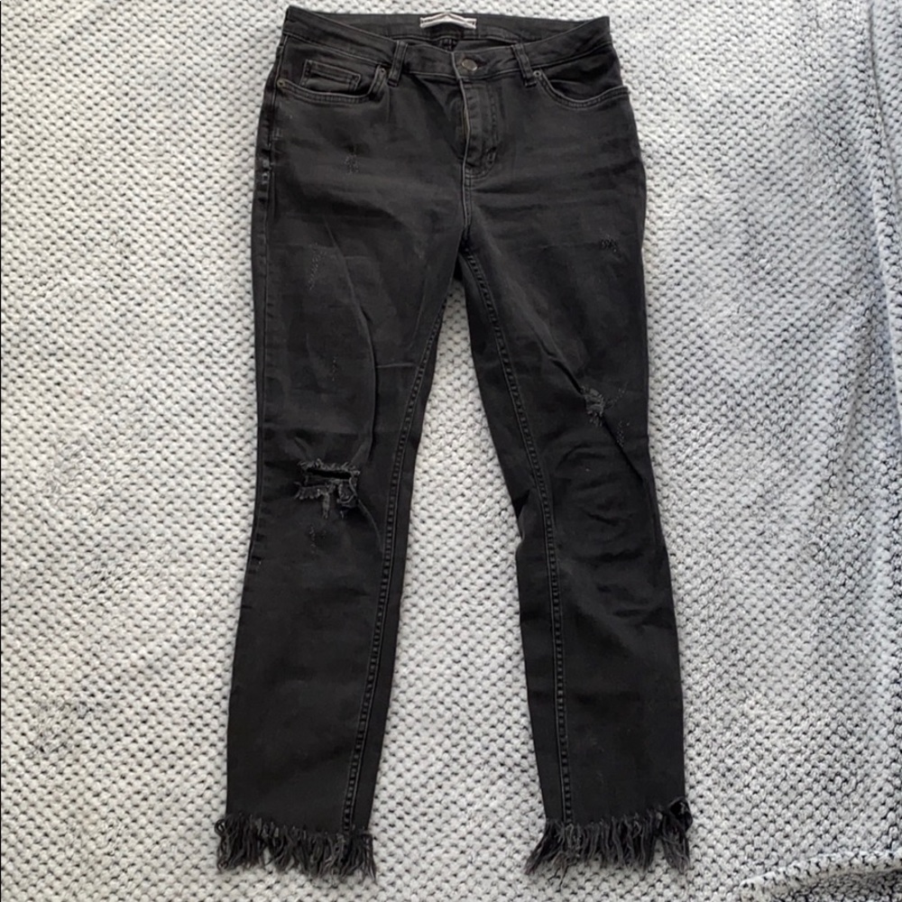 Black free people fringe jeans